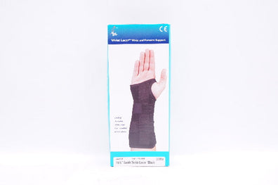 MedSpec 223952 10.5inch Suede Wrist Lacer Small Left Black